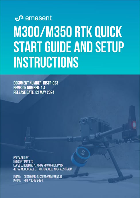Cover - INSTR-023 - M300_M350 RTK Quick Start Guide and Setup Instructions - 1.4