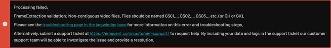 Dataset has incorrectly named video files error 2