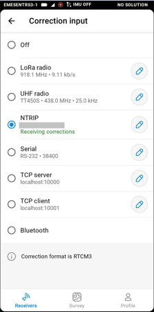 correction input