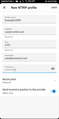 new NTRIP profile